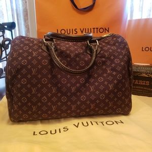 💫Authentic Ebene Monogram Mini Lin Speedy 30💫